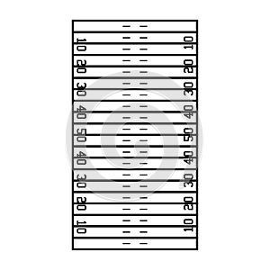 American football playfield in black and white