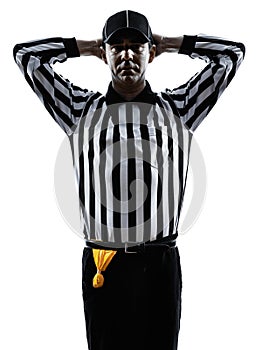 American football referee gestures silhouette