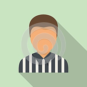 American football referee icon flat vector. Whistle penalty
