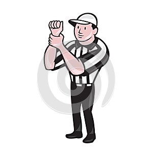 American Football Referee Illegal Use Hands