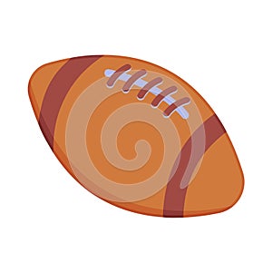 American Football or Rugby Ball in trendy flat style. Vector illustration. EPS 10.