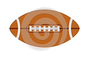 American football rugby ball vector illustration.