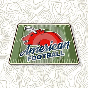 American football or rugby club embroidery patch. Vector. Concept for shirt, logo, print, stamp, patch. Vintage