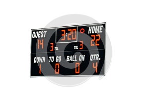 American football scoreboard photo