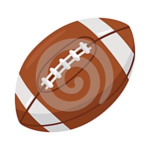 American Football Sign Emoji Icon Illustration. Sports Vector Symbol Emoticon Design Clip Art Sign Comic Style.