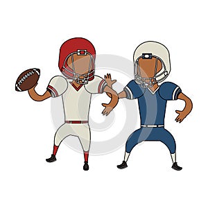 American football sport game cartoon