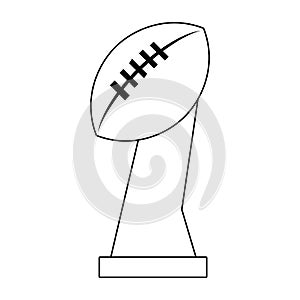 American football sport game cartoon in black and white