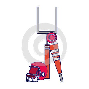 American football sport game cartoon blue lines