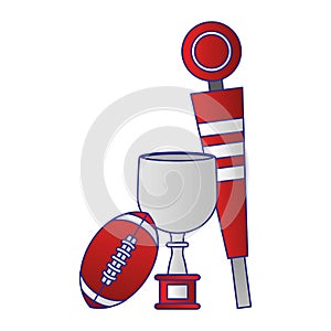 American football sport game cartoon blue lines