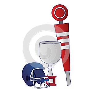 American football sport game cartoon blue lines