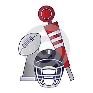 American football sport game cartoon blue lines