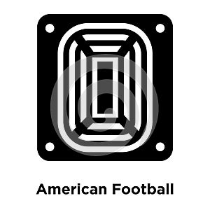 American Football Stadium icon vector isolated on white background, logo concept of American Football Stadium sign on transparent