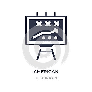 american football strategy icon on white background. Simple element illustration from American football concept