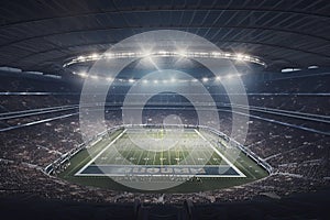 American Football, Superbowl Match in Large Stadium photo