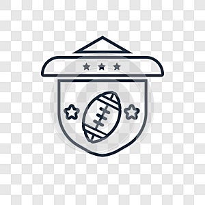 American Football Team Emblem concept vector linear icon isolate