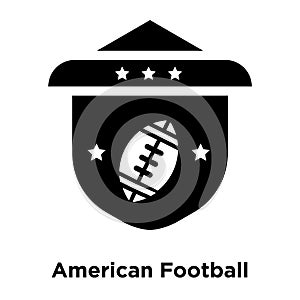 American Football Team Emblem icon vector isolated on white back