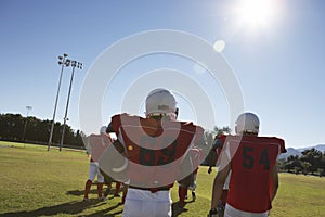 American Football Team On Field