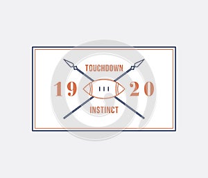 American football touchdown instinct