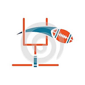 American football touchdown. Vector illustration decorative design