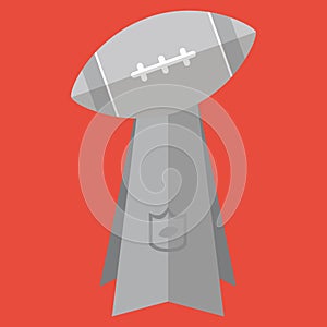 american football trophy. Vector illustration decorative design