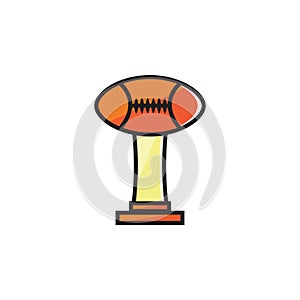 american football trophy. Vector illustration decorative design