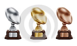 American football trophys