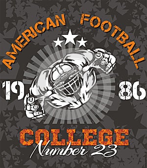 American Football - vector illustration for t-