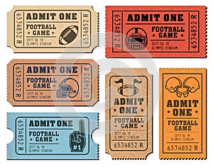 American Football vector tickets photo