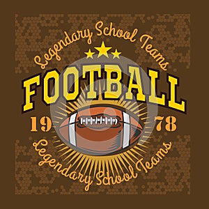 American football vintage vector labels for poster