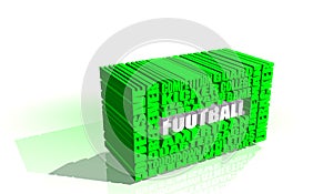 American football word cloud concept