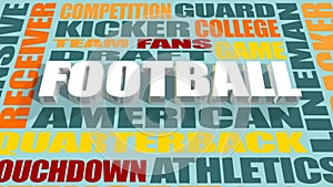 American football word cloud concept