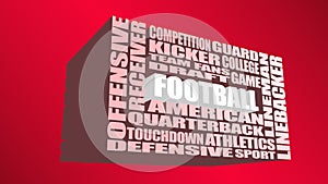 American football word cloud concept