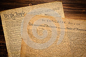 American founding documents. The constitution and Declaration of Independence.