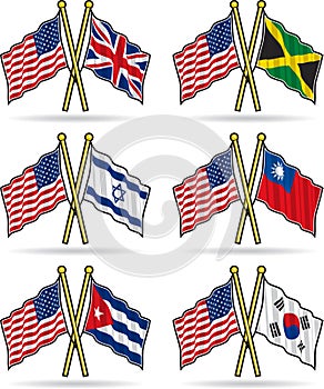 Americký přátelství vlajky 