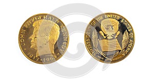American Gold coin J F Kennedy