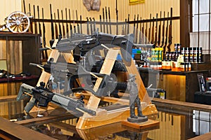 American gun shop interior