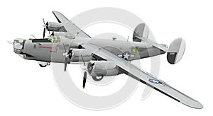 Americký ťažký bombardér z vojna 2 izolované na bielom pozadí 