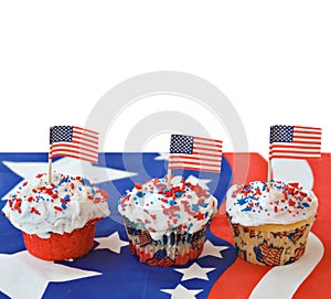 American Holiday Cupcakes