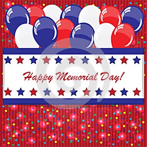 American holidays background with balloons