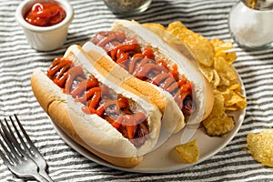 American Hot Dog with Ketchup