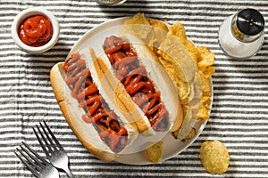 American Hot Dog with Ketchup