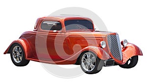 American hot rod isolated on white