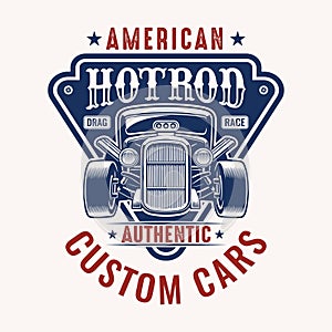 American Hotrod drag race authentic custom cars