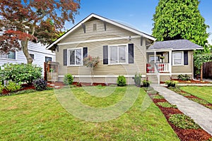 American house exterior with curb appeal