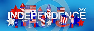 American Independence Day. Festive vector illustration EPS 10.