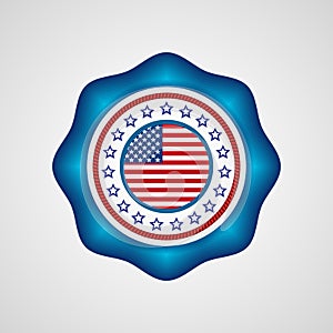 American Independence Day. Holiday badge