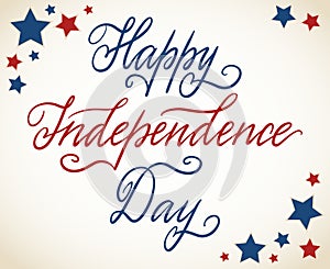 American Independence Day patriotic greeting card