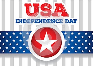 American independence day wallpaper. Vector illustration decorative background design