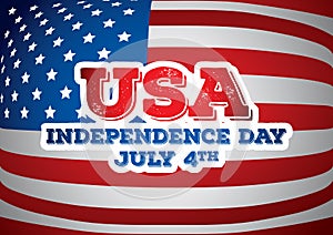 American independence day wallpaper. Vector illustration decorative background design