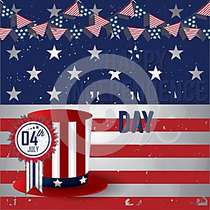 American independence day wallpaper. Vector illustration decorative background design